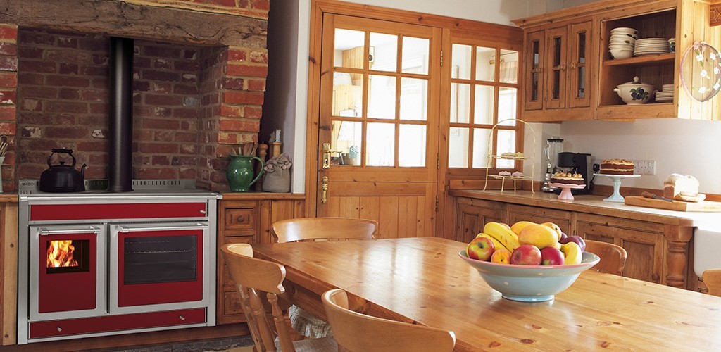 chauffage central avec la cuisinière à bois bouilleur