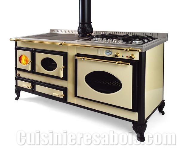 cuisinière à bois wekos antico casale combiné 165 LGE