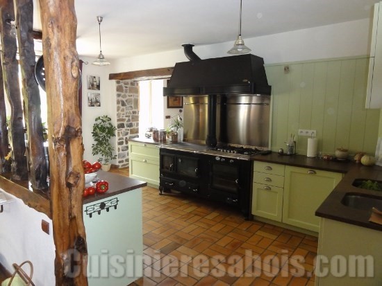 cuisinière à bois wekos antico casale combiné 165 LGE