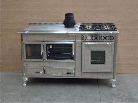 cuisinière à bois wekos antico casale combiné 165 LGE