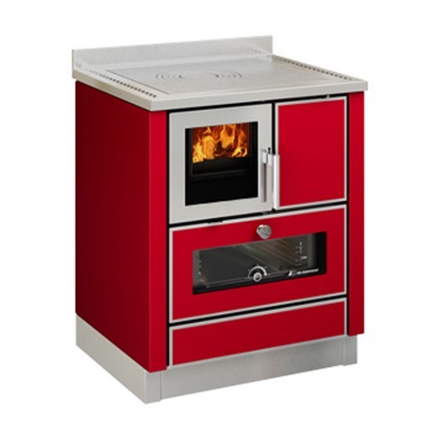 Cuisinière à bois DeManincor F70 rouge