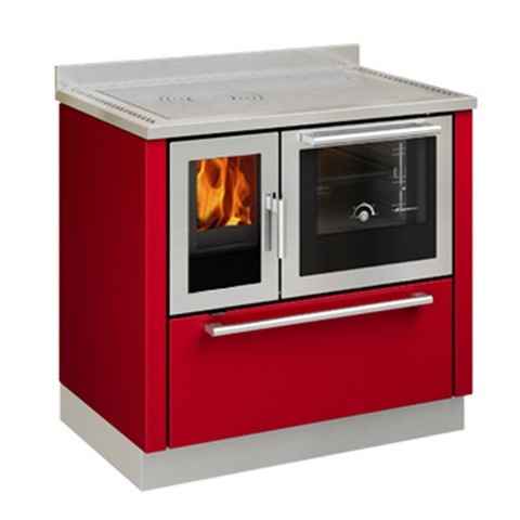 Cuisinière à bois DeManincor F90 rouge