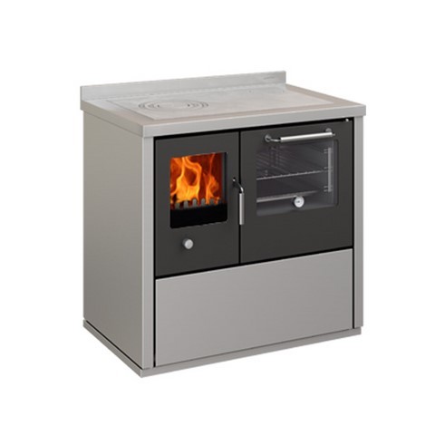 Cuisinière à bois bouilleur Demanincor Eco EK90 gris