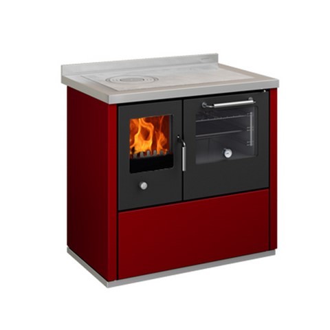 Cuisinière à bois bouilleur Demanincor Eco EK90 rouge