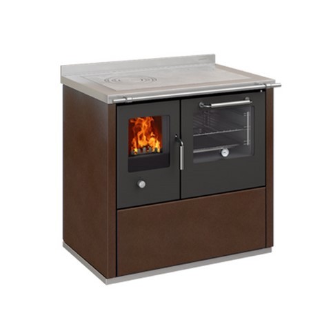 Cuisinière à bois bouilleur Demanincor Eco EK90 marron