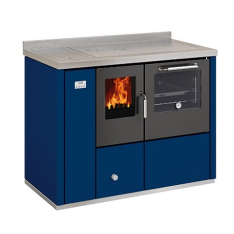 Cuisinière à bois bouilleur EKB110 Demanincor bleu