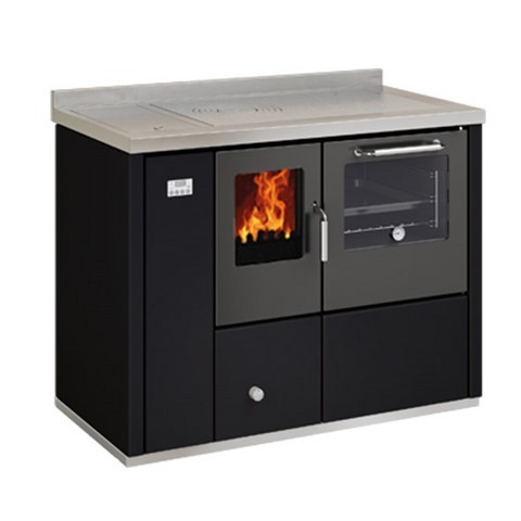 Cuisinière à bois bouilleur EKB110 Demanincor noir