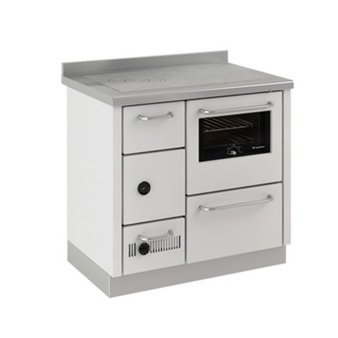 Cuisinière à bois bouilleur Demanincor FK900 blanc