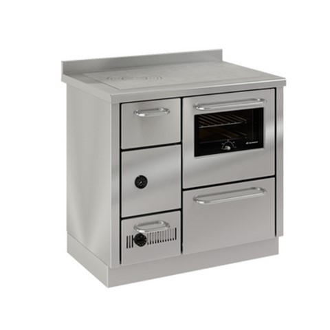 Cuisinière à bois bouilleur Demanincor FK900 inox