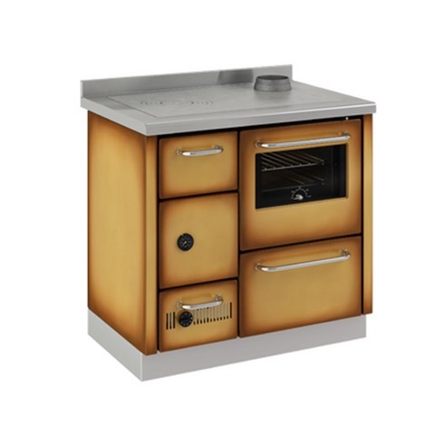 Cuisinière à bois bouilleur Demanincor FK900 marron