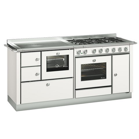 Monobloc Cuisinière à bois et gaz DeManincor classica 180 blanc