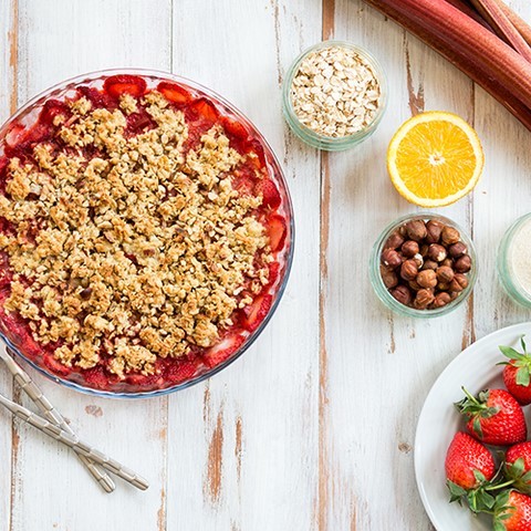 recette de crumble cuit à la cuisinière à bois