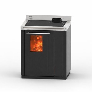 cuisinière à bois bouilleur Thermorossi Bosky 30 Square EVO5